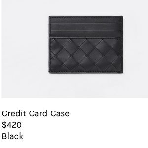 Bottega Veneta credit card case brand new black intrecciato leather